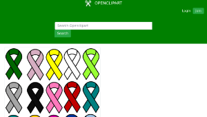 openclipart圖庫：Cancer Ribbons縮圖
