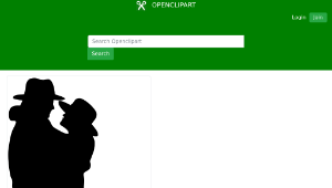 openclipart圖庫：Romantic Couple Silhouette縮圖