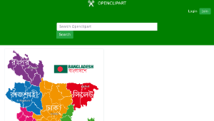 openclipart圖庫：বাংলাদেশ বিভাগীয় ম্যাপ-Bangladesh Political Map - (Bangla/English)-資源代表圖