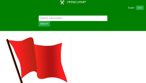 openclipart圖庫：DodgerRed Flag Waving -資源代表圖