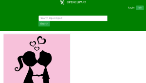 openclipart圖庫：Romance Silhouette縮圖