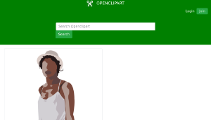 openclipart圖庫：pretty girl in a hat縮圖