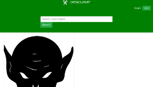 openclipart圖庫：Goblin Head Silhouette縮圖