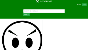 openclipart圖庫：Angry skull