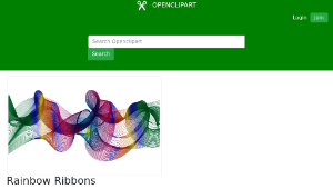 openclipart圖庫：Rainbow Ribbons縮圖