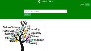 openclipart圖庫：Education Tree Typography縮圖