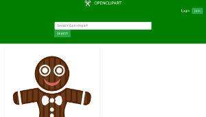 openclipart圖庫：Gingerbread Man-資源代表圖