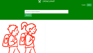 openclipart圖庫：Boy And Girl Students縮圖