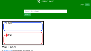 openclipart圖庫：Mail Label