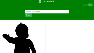 openclipart圖庫：Simple baby outline縮圖