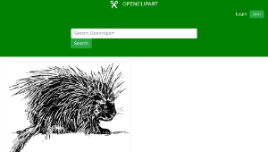 openclipart圖庫：porcupine縮圖