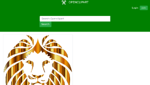 openclipart圖庫：Golden Lion 10 No Background