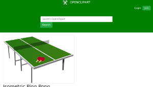 openclipart圖庫：Isometric Ping Pong Table-資源代表圖