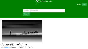 openclipart圖庫：A question of time縮圖