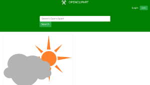 openclipart圖庫：weather symbol semicloudy day縮圖