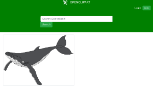 openclipart圖庫：Baleine