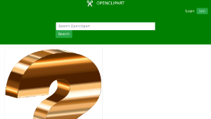 openclipart圖庫：Polished Copper 3D Question Mark