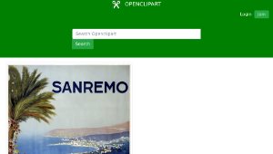 openclipart圖庫：Vintage Travel Poster Sanremo Italy-資源代表圖