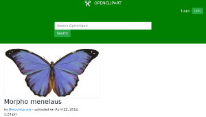 openclipart圖庫：Morpho menelaus -資源代表圖