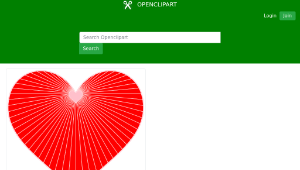 openclipart圖庫：Heart String Art縮圖