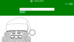 openclipart圖庫：Santa 1 Outline-資源代表圖