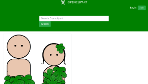 openclipart圖庫：Peg People Adam and Eve