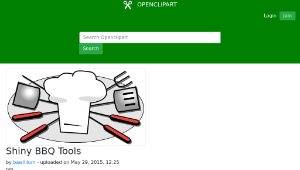 openclipart圖庫：Shiny BBQ Tools-資源代表圖