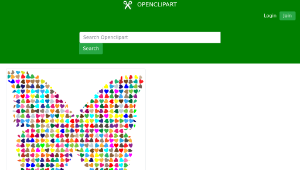 openclipart圖庫：Chaotic Colorful Hearts Butterfly-資源代表圖