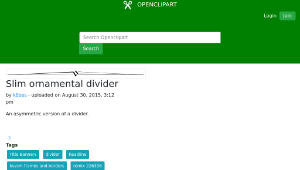 openclipart圖庫：Slim ornamental divider-資源代表圖