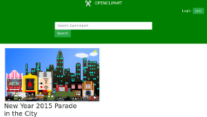 openclipart圖庫：New Year 2015 Parade in the City-資源代表圖