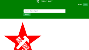 openclipart圖庫：hammer and keyboard in star - proletariat-資源代表圖