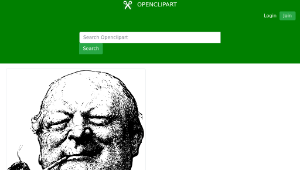 openclipart圖庫：old man with a corncob pipe-資源代表圖