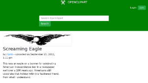 openclipart圖庫：Screaming Eagle縮圖