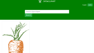 openclipart圖庫：half long carrot縮圖