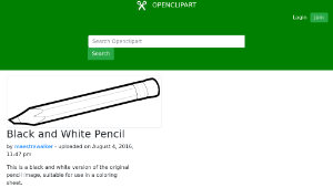 openclipart圖庫：Black and White Pencil-資源代表圖