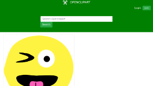 openclipart圖庫：Winky Emoji #1