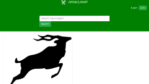 openclipart圖庫：Jumping Kudu縮圖