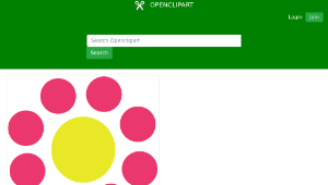 openclipart圖庫：Easy Flower with Circles縮圖