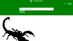 openclipart圖庫：Scorpion Silhouette-資源代表圖