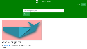 openclipart圖庫：whale origami縮圖