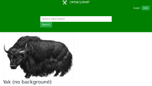 openclipart圖庫：Yak (no background)-資源代表圖