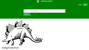 openclipart圖庫：stegosaurus縮圖