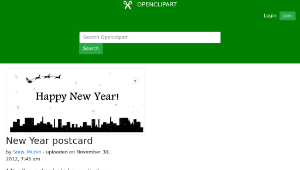 openclipart圖庫：New Year postcard縮圖