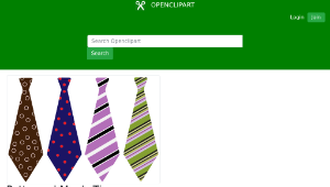 openclipart圖庫：Patterned Men's Ties縮圖