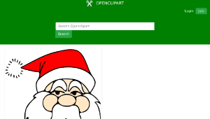 openclipart圖庫：Drawing Santa縮圖