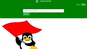 openclipart圖庫：Tux bandera縮圖