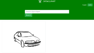 openclipart圖庫：shiluette of Mitsubishi Carisma縮圖
