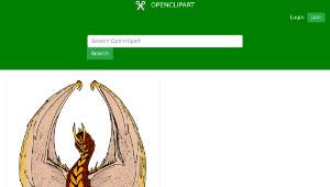 openclipart圖庫：Wyvern (in color)縮圖