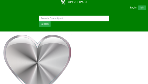 openclipart圖庫：Silver Radiating Heart縮圖