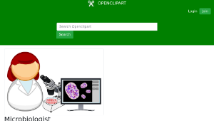 openclipart圖庫：Microbiologist縮圖